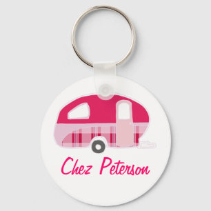 Personalisierte Retro-Art Wohnwagen Besitzer-Schlü Schlüsselanhänger