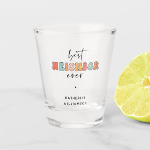 Personalisierte Retro Best Neighbour je Niedlich Schnapsglas