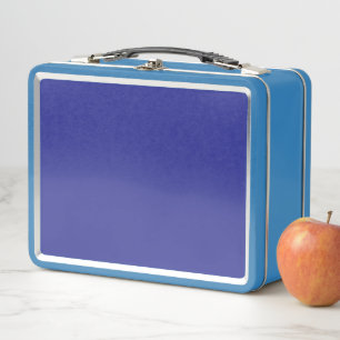 Personalisierte Retro-Blau-Metall-Lunchbox-Geschen Metall Brotdose
