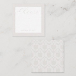 Personalisierte Retro-Blume Mitteilungskarte