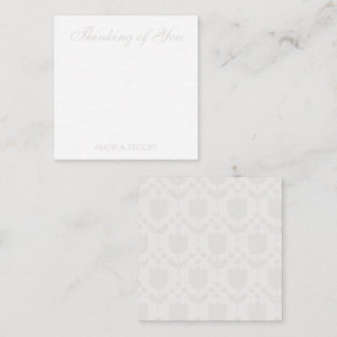 Personalisierte Retro-Blume Mitteilungskarte