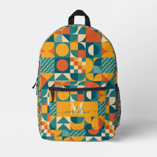 Personalisierte Retro geometrische Farbe Bedruckter Rucksack