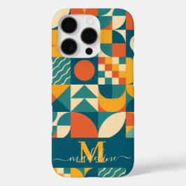 Personalisierte Retro geometrische Farbe iPhone 16 Pro Hülle