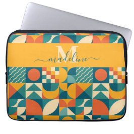 Personalisierte Retro geometrische Farbe Laptopschutzhülle