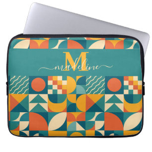 Personalisierte Retro geometrische Farbe Laptopschutzhülle