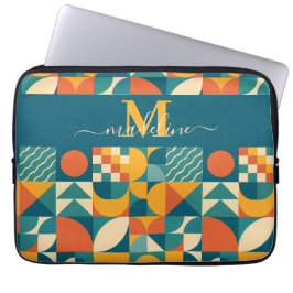 Personalisierte Retro geometrische Farbe Laptopschutzhülle