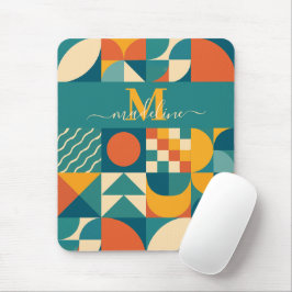 Personalisierte Retro geometrische Farbe Mousepad