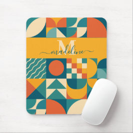 Personalisierte Retro geometrische Farbe Mousepad