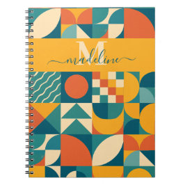 Personalisierte Retro geometrische Farbe Notizblock