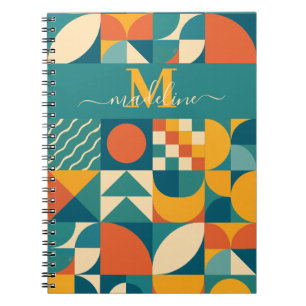 Personalisierte Retro geometrische Farbe Notizblock