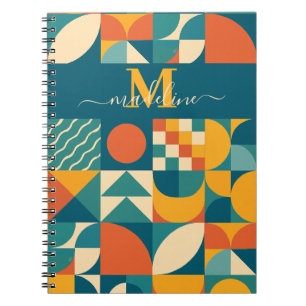 Personalisierte Retro geometrische Farbe Notizblock