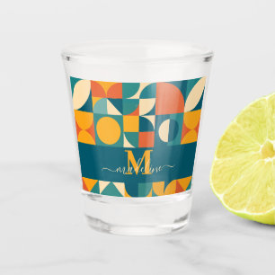 Personalisierte Retro geometrische Farbe Schnapsglas