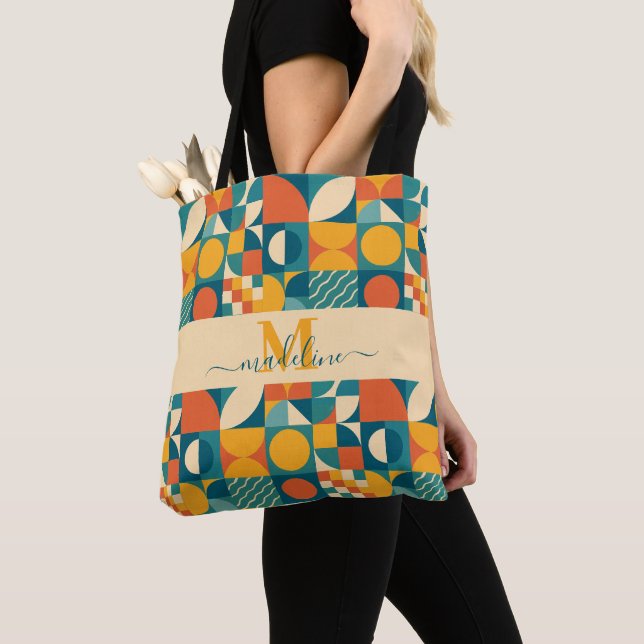 Personalisierte Retro geometrische Farbe Tasche (Von Nahem)