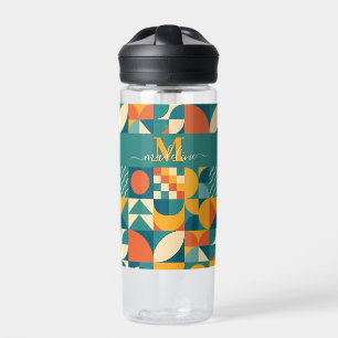 Personalisierte Retro geometrische Farbe Trinkflasche
