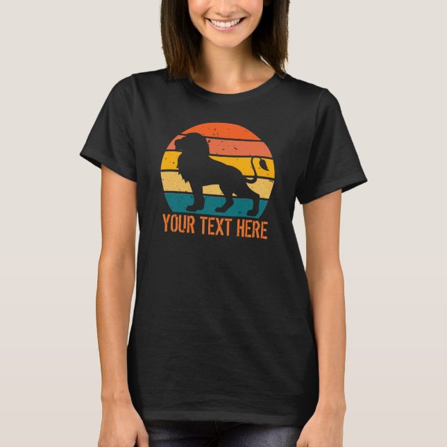 Personalisierte Retro-Lion T-Shirt (Vorderseite)