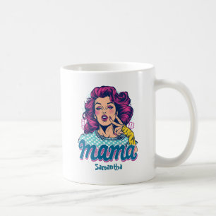 Personalisierte Retro-Mama-Pop-Art (11) Kaffeetasse