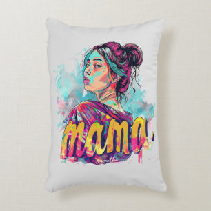Personalisierte Retro-Mama-Pop-Art (13) Dekokissen