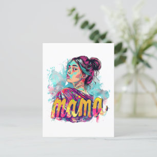 Personalisierte Retro-Mama-Pop-Art (13) Postkarte