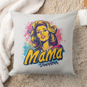 Personalisierte Retro-Mama-Pop-Art (14) Kissen