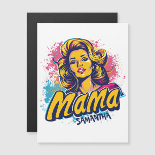 Personalisierte Retro-Mama-Pop-Art (14) Magnetkarte