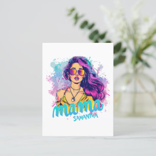 Personalisierte Retro-Mama-Pop-Art (15) Postkarte