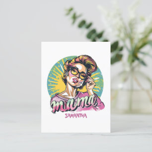 Personalisierte Retro-Mama-Pop-Art (16) Postkarte
