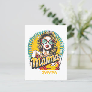 Personalisierte Retro-Mama-Pop-Art (17) Postkarte