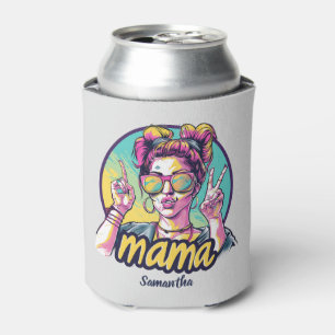 Personalisierte Retro-Mama-Pop-Art (19) Dosenkühler