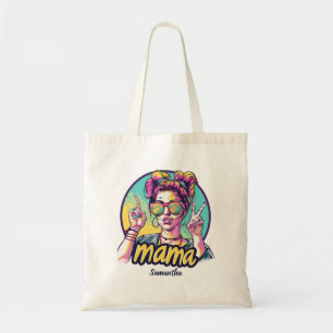 Personalisierte Retro-Mama-Pop-Art (19) Tragetasche
