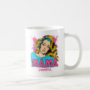 Personalisierte Retro-Mama-Pop-Art (20) Kaffeetasse