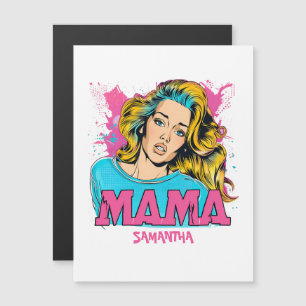 Personalisierte Retro-Mama-Pop-Art (20) Magnetkarte
