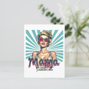 Personalisierte Retro-Mama-Pop-Art (7) Postkarte