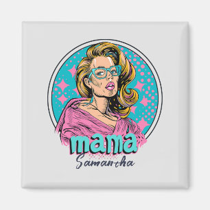 Personalisierte Retro-Mama-Pop-Art (8) Magnet