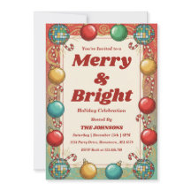 Personalisierte Retro-Merry-&-Bright-Feierparty