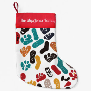 Personalisierte Retro-Minimalistische Seezungenmar Kleiner Weihnachtsstrumpf