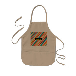 Personalisierte Retro-Schürze für Kinder   Bunt Kinderschürze
