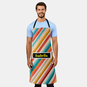 Personalisierte Retro-Streifen, alle über Schürze
