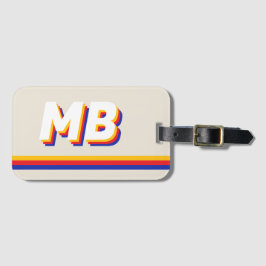 Personalisierte Retro-Streifen Gepäckanhänger