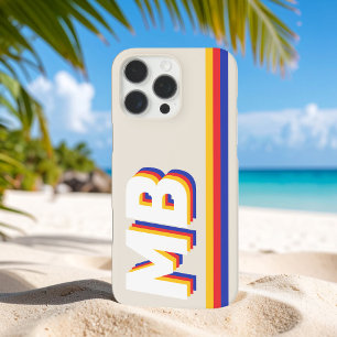 Personalisierte Retro-Streifen iPhone 16 Pro Max Hülle