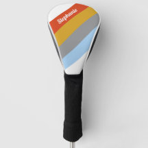 Personalisierte Retro Strips Golf Driver Cover