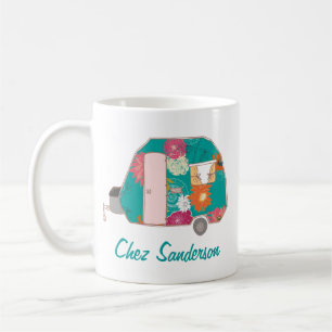 Personalisierte Retro-Wohnwagen-Kunsttassen Kaffeetasse
