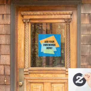 Personalisierte Retroformen Fensteraufkleber