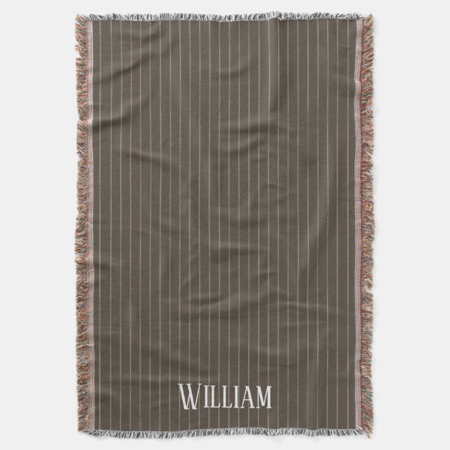 Personalisierte Retropinstreifen Decke (Vorderseite Vertikal)