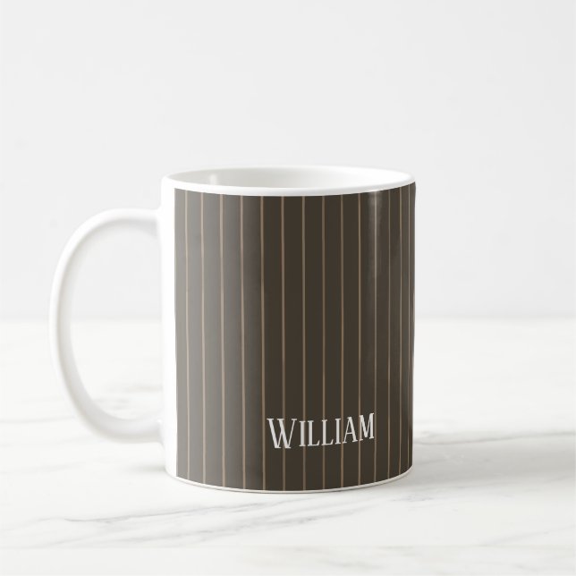 Personalisierte Retropinstreifen Kaffeetasse (Links)
