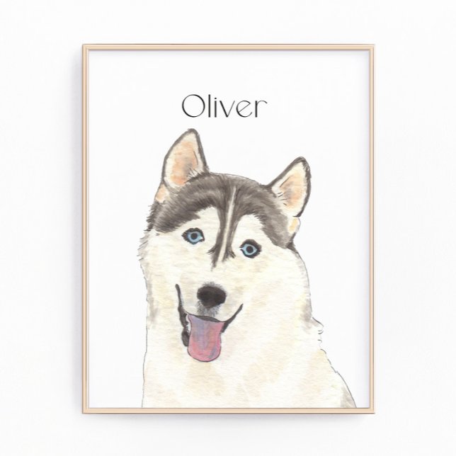 Personalisierte reversible Husky Hund Kunst Fotodruck (Von Creator hochgeladen)