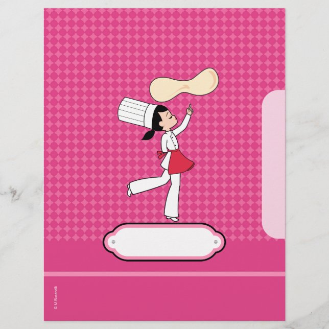 Personalisierte Rezept-Seiten mit Cooler Illustrat (Vorderseite)