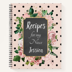 Personalisierte Rezepte für mein Niece Pink Noteb Notizbuch