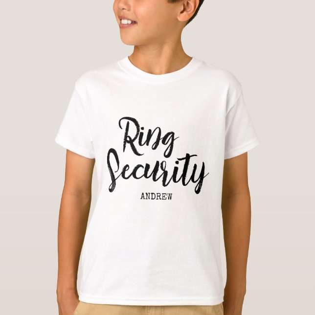 Personalisierte Ring Bearer Ring Sicherheit T-Shirt (Vorderseite)