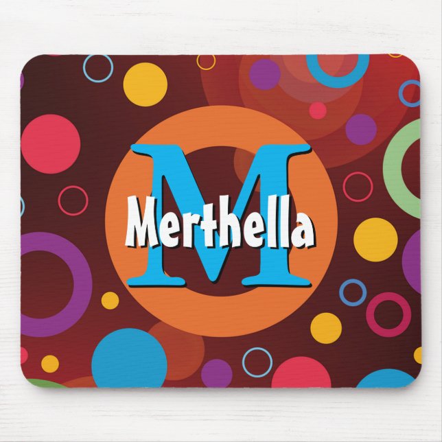 Personalisierte Rings Retro-Ringe Mousepad (Vorne)