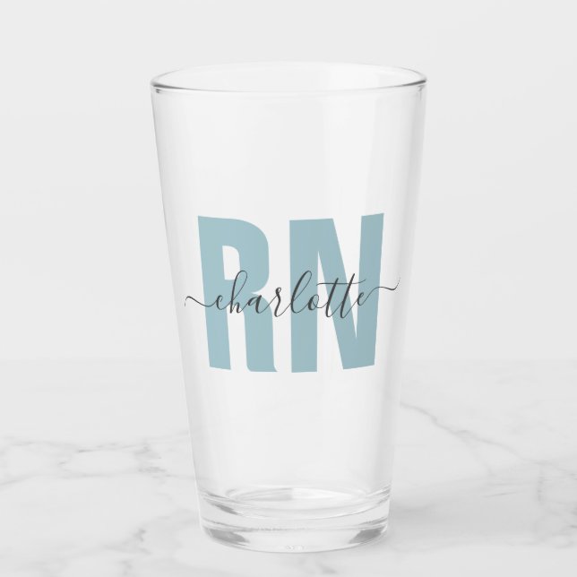 Personalisierte RN-Geschenke für Krankenschwestern Glas (Vorderseite)
